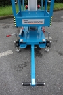Blue Vertical Single Mast Lift 8 Meter Working Height For Factory Working